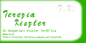 terezia kiszler business card